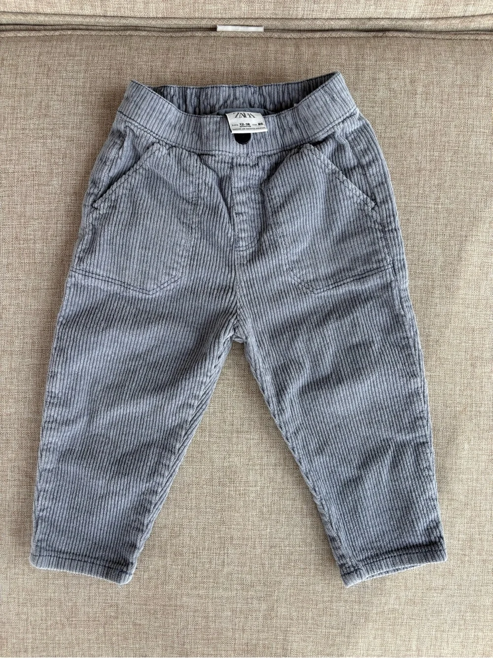 Zara Light Blue Corduroy Pants